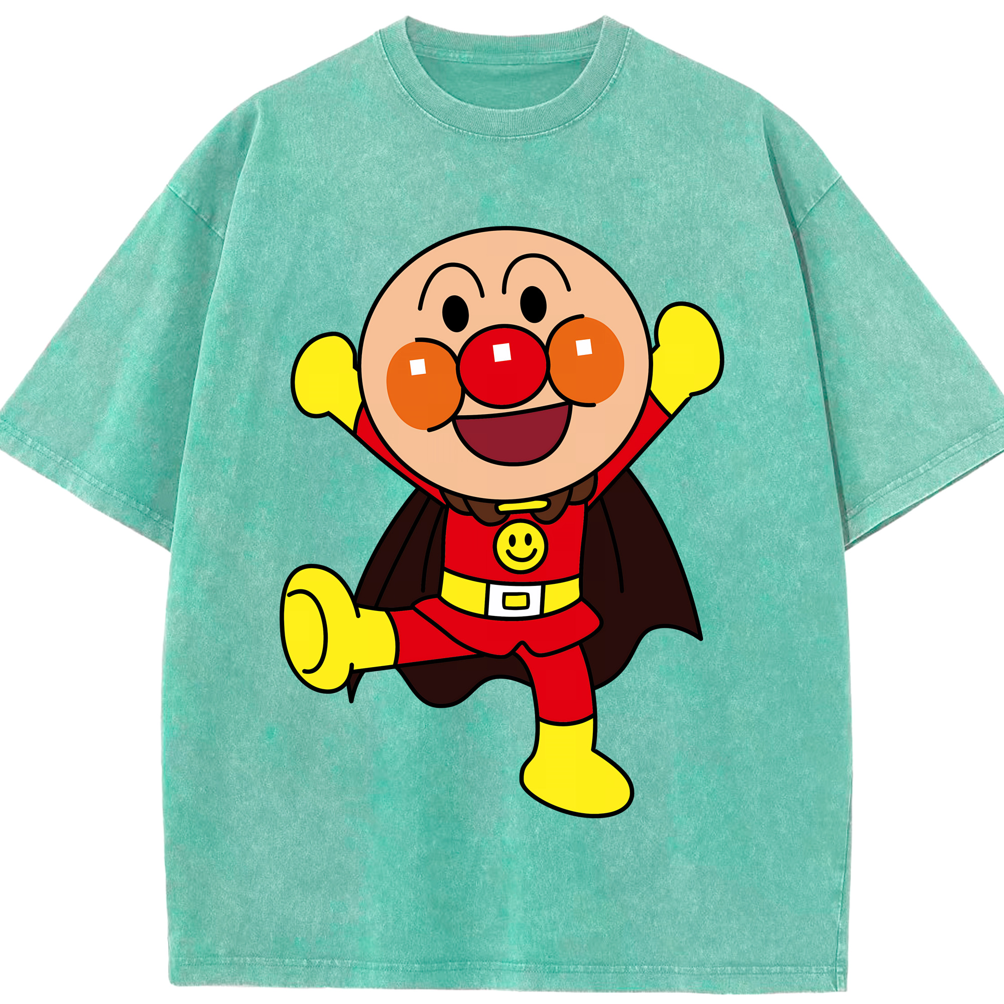 （画像用） アンパンマン Anpanman 綿100% ヴィンテージ風 半袖Tシャツ（フロントプリント）